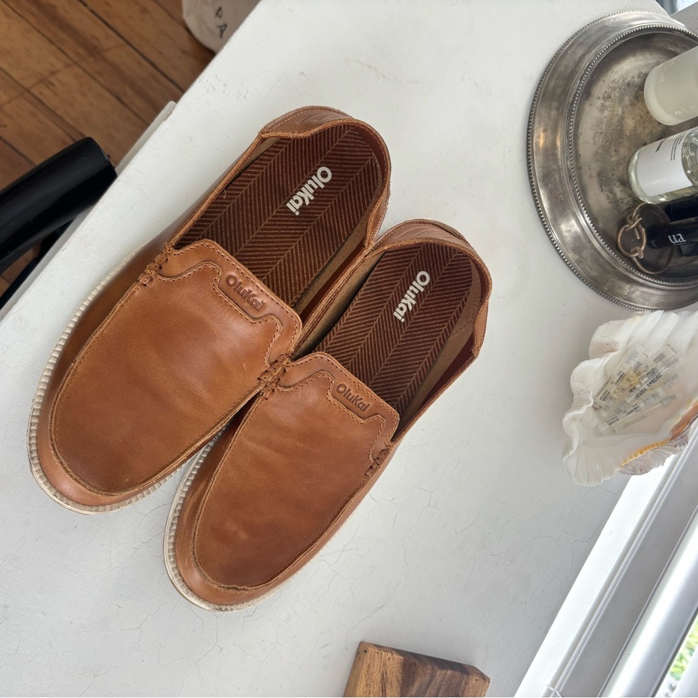 Kākaha Nia Olukai Men's Slip-On Leather Shoes